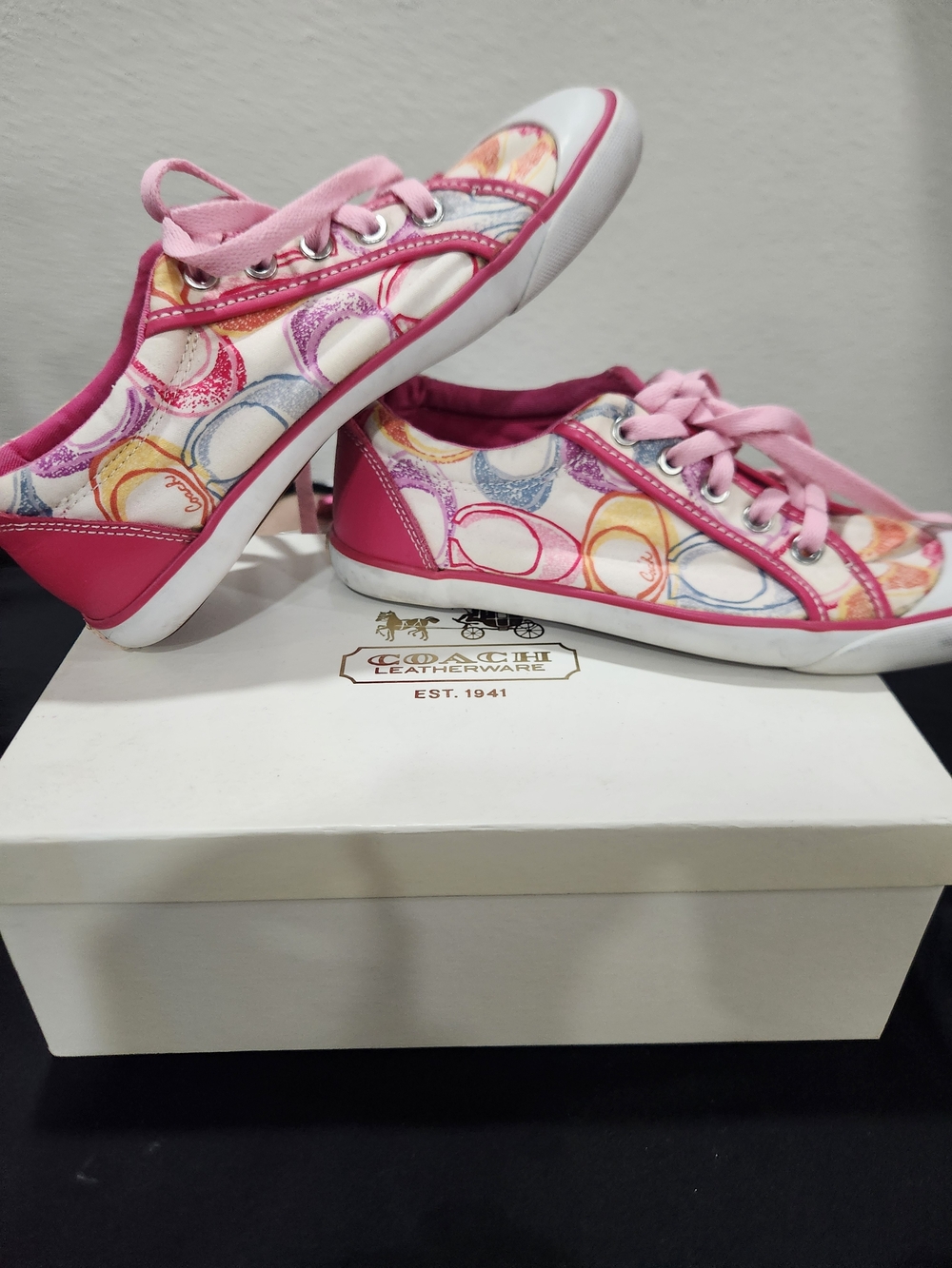 Coach Pink Signature Sneakers